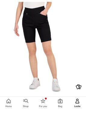 Women’s Black Pull-On Knit Bermuda Shorts Size 12 NWT